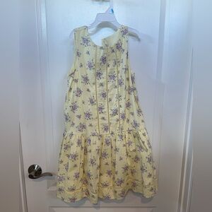 NEW Janie and Jack Yellow Dress with Purple Floral Print
